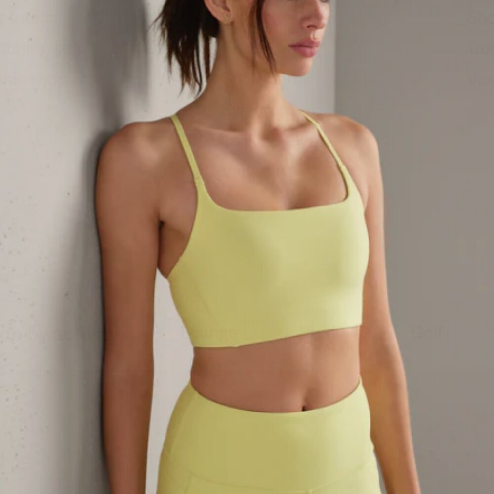 RHONE Revive Cami Sport Bra Yellow Dawn Size Medium